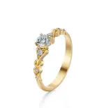 Pierścionek złoty z diamentami AJPZ_062